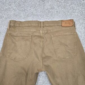 Polo Ralph Lauren Men's 36x30 Varick Slim Straight Fit dark Khaki Tan Jeans